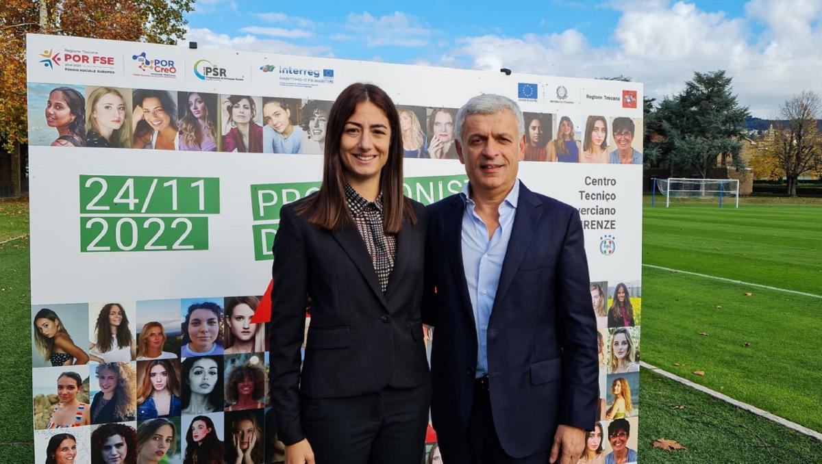 A Maria Sole Ferrieri Caputi il Premio 'Pegaso per lo Sport’ - Foto con Duccio Baglioni