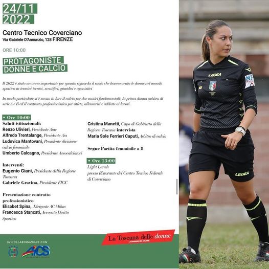 “Protagoniste donne e calcio” - Sara Foresi dirige la gara amichevole